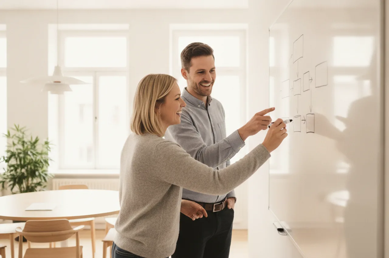 Workshop: samen een procesflow uittekenen op het whiteboard